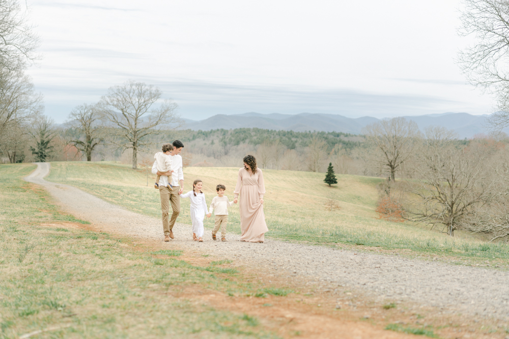 Family session of the blue ridge mountains at the biltmore estate